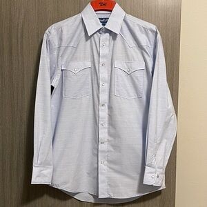 NWT Panhandle Slim Rough Stock Shirt - Pearl Snaps & Traditional Style - Small